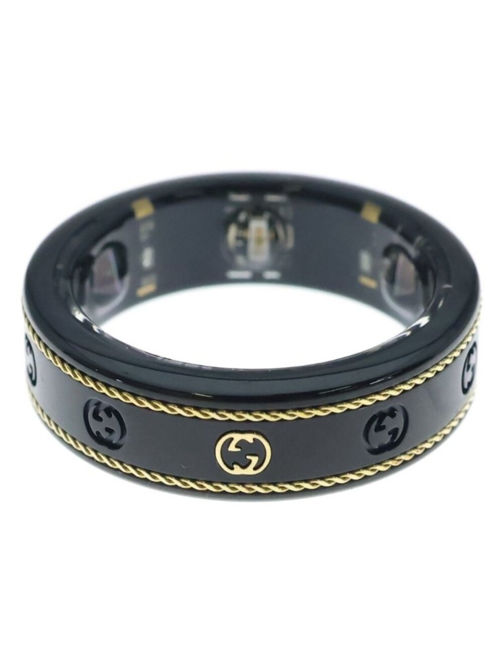 Gucci Oura Interlocking G Smart Ring Black